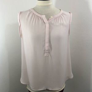 ❤️Ann Taylor Loft Light Pink Sleeveless Top Sz MP